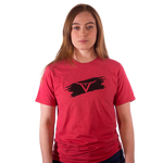 Red Legacy Brush Stroke Round Neck T-Shirt