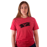 Red Legacy Brush Stroke Round Neck T-Shirt