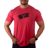 Red Legacy Brush Stroke Round Neck T-Shirt
