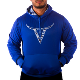 Blue Logo Camo Hoodie