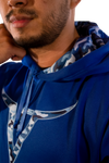 Blue Logo Camo Hoodie