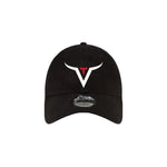 New Era Curved Black Adjustable Hat with Color Embroidery