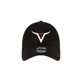 New Era Curved Black Adjustable Hat with Color Embroidery